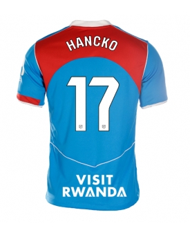Billige Fotballdrakt Atletico Madrid David Hancko #17 Replika Tredjedrakt Dame 2025-26 Kortermet Billige Fotballdrakt Atletico Madrid David Hancko #17 Replika Tredjedrakt Dame 2025-26 Kortermet
